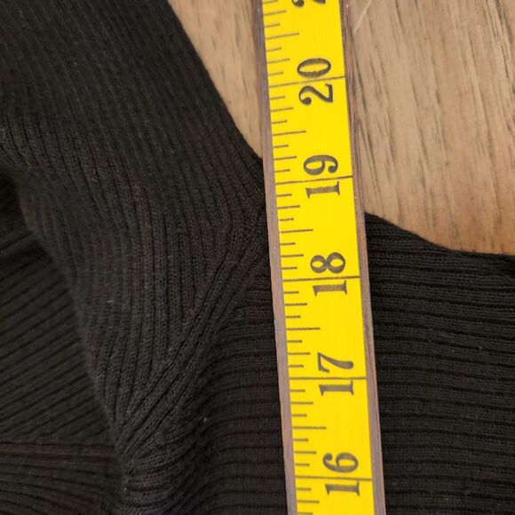 Eileen Fisher Black Silk Cashmere Button Front Cardigan | Size L - Picture 9 of 9